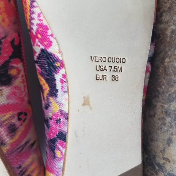 Saks Fifth Avenue Pink Tie Dye Ballet Flats 7.5 - Picture 8 of 8